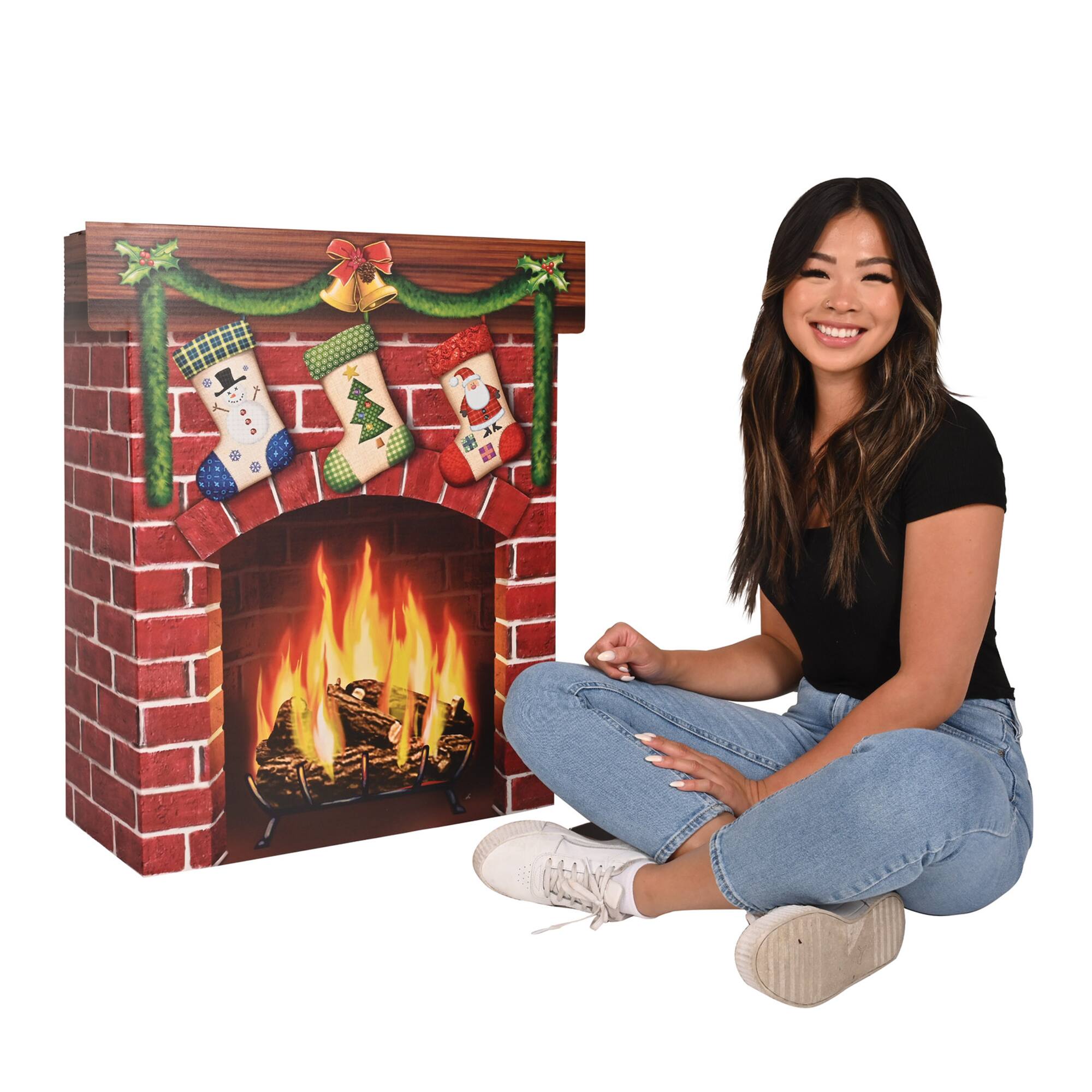 Beistle 32" 3-D Christmas Fireplace Prop